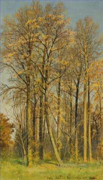 Paisajes Painting - ÁRBOLES DE ROWAN EN OTOÑO paisaje clásico Bosques de Ivan Ivanovich